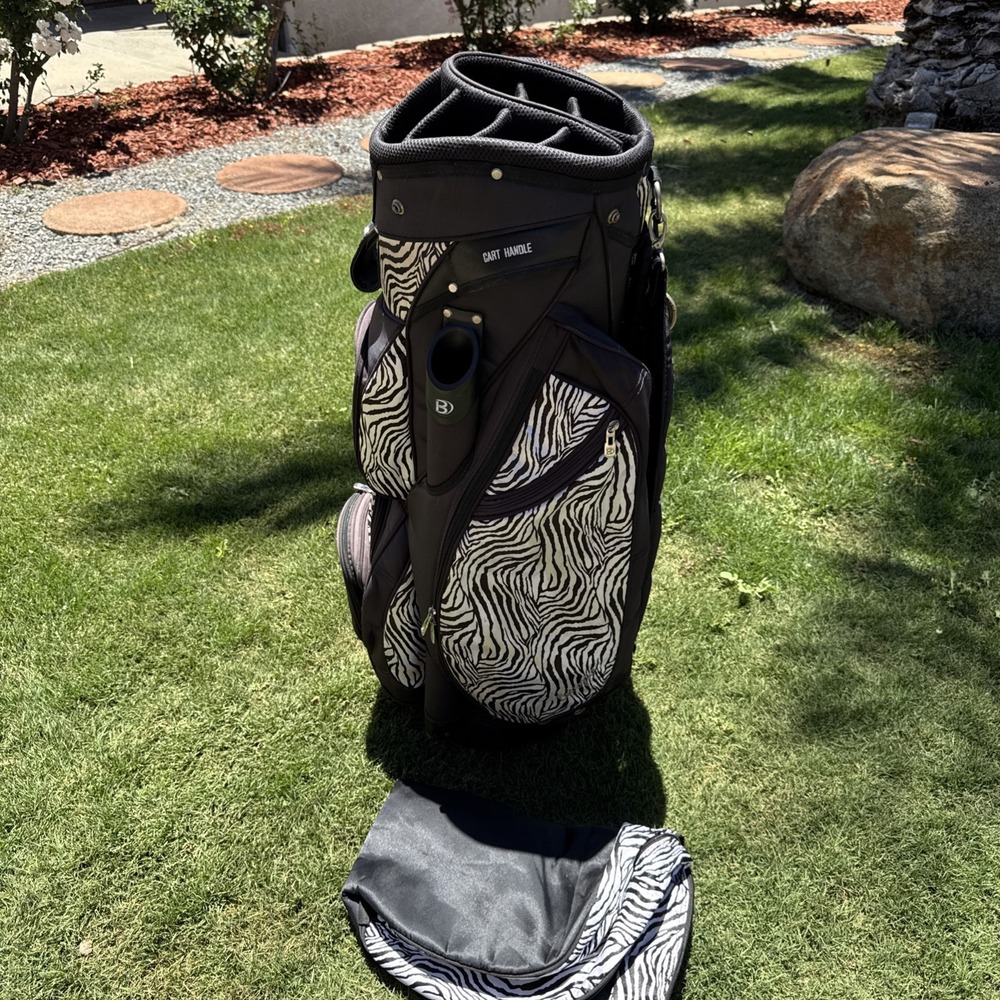 Bennington QO Quiet Organizer 14 Stand Golf Bag Zebra Black White 14-Way Divider